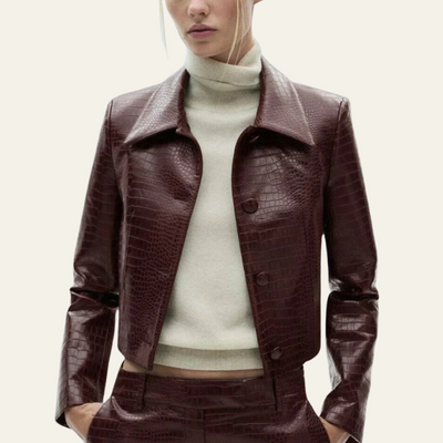 LISBON IMITATION LEATHER JACKET