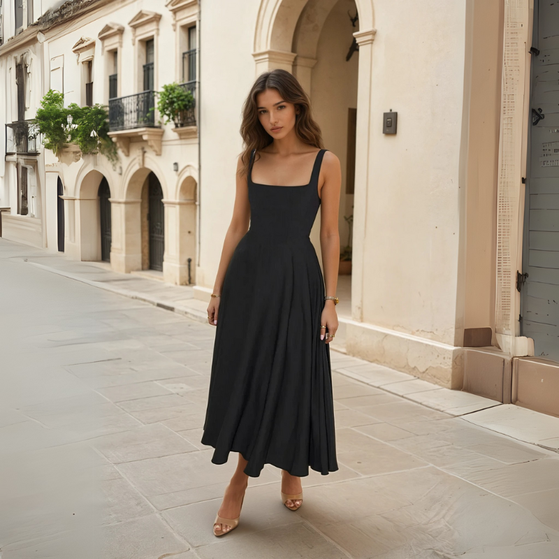 VIENNA SQUARE NECK DRESS