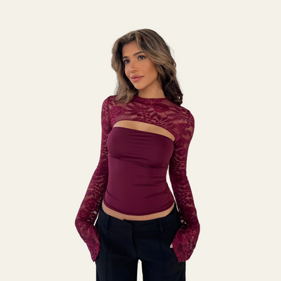 CANNES LARA LACE TOP