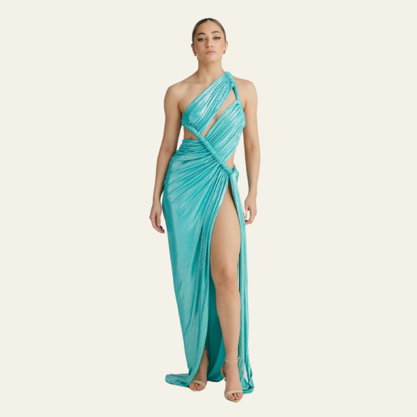 CANNES METALLIC GRECIAN GOWN