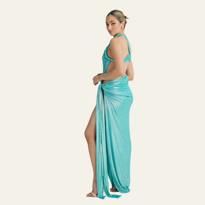 CANNES METALLIC GRECIAN GOWN