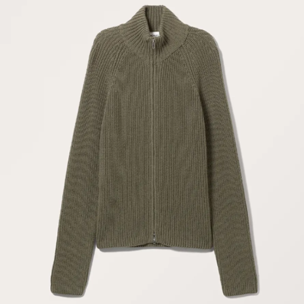 ZURICH TWO-WAY ZIP CARDIGAN