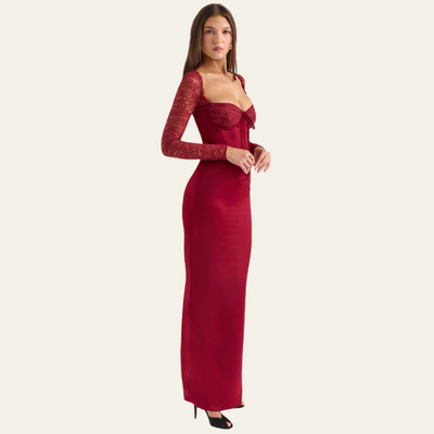 VENICE SATIN MAXI DRESS