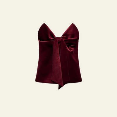 MONACO VELVET BOW TOP