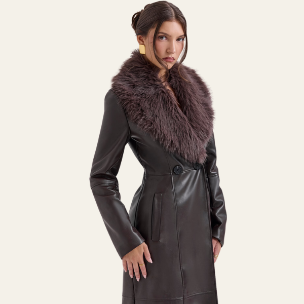 NEWPORT FAUX FUR VEGAN COAT