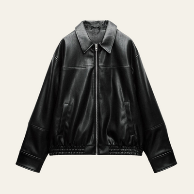 ROME FAUX LEATHER BOMBER