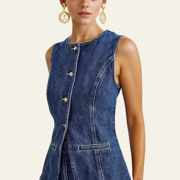 MILAN BUTTON UP DENIM SET