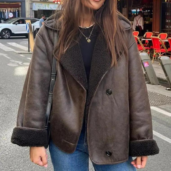 LONDON SHEARLING AVIATOR COAT