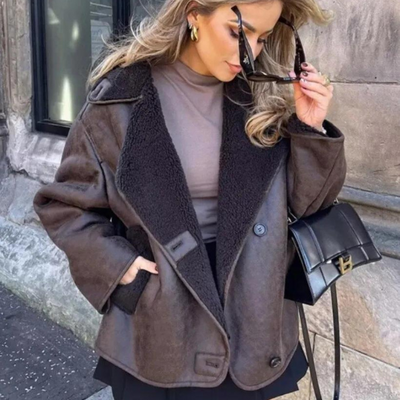 LONDON SHEARLING AVIATOR COAT