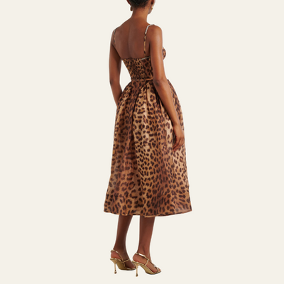 MONACO LEOPARD CORSET DRESS