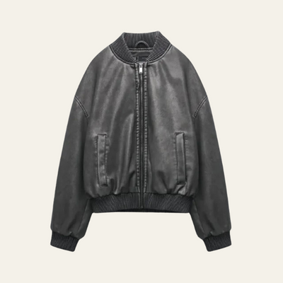 MILAN WASHED EFFECT LEATHER JACKET