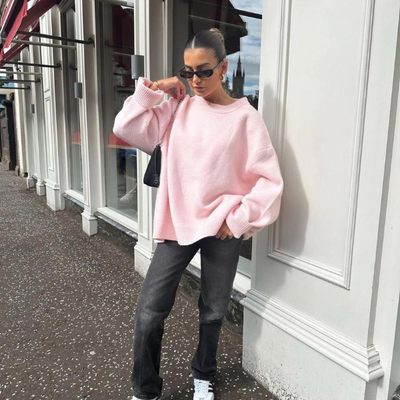 PARIS OVERSIZED PINK SWEATER