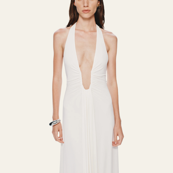 BEVERLY HILLS CUPRO MAXI DRESS