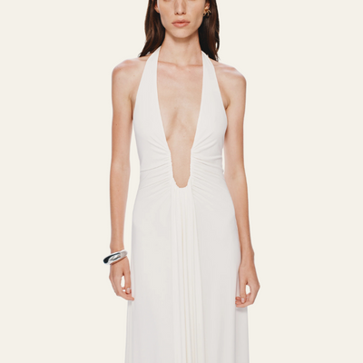 BEVERLY HILLS CUPRO MAXI DRESS