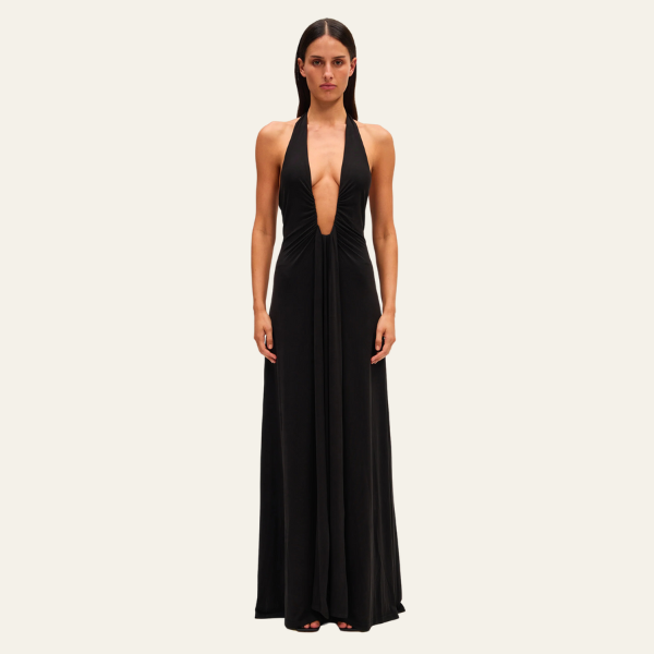 BEVERLY HILLS CUPRO MAXI DRESS