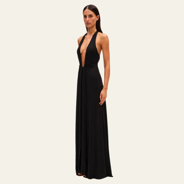 BEVERLY HILLS CUPRO MAXI DRESS