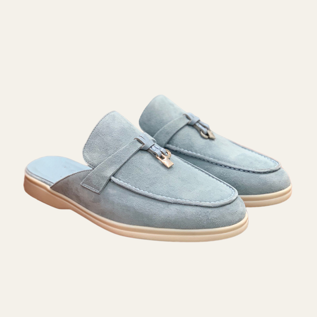 ROME BACKLESS SUEDE LOAFERS