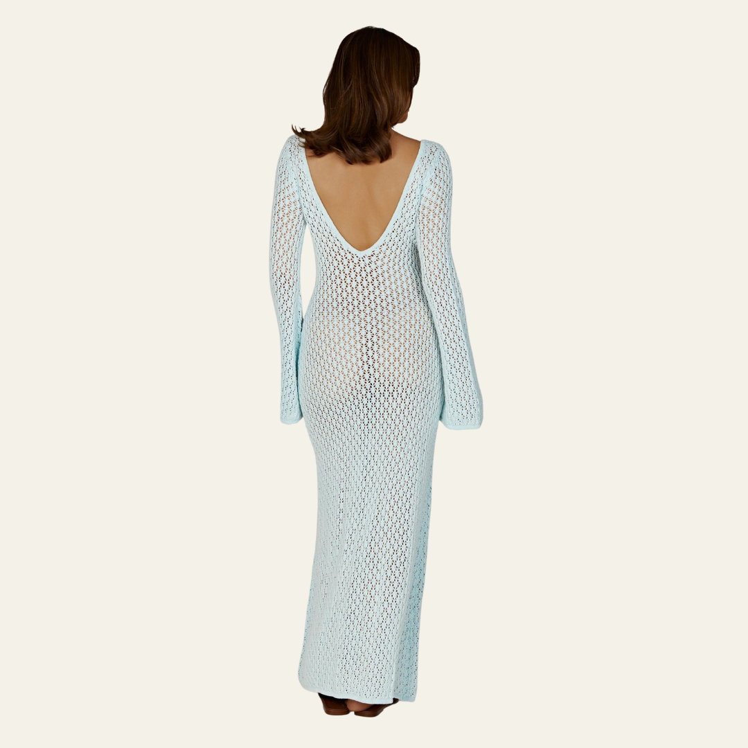 MONACO CROCHET FISHTAIL DRESS