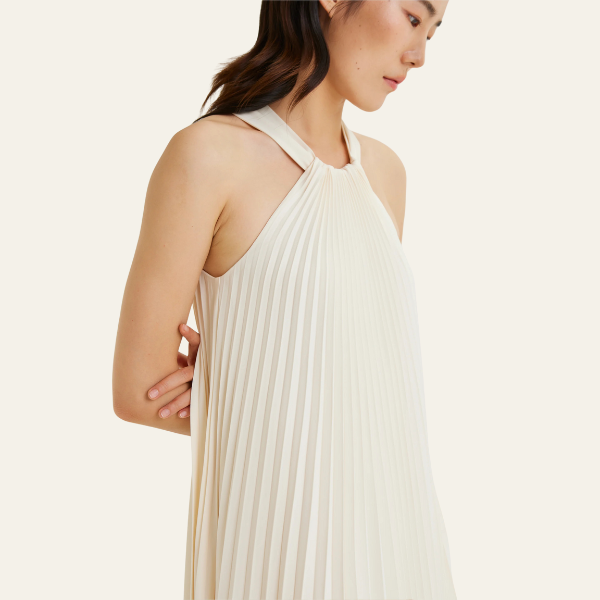 HAMPTONS PLEATED MAXI DRESS