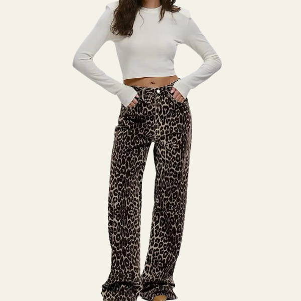 CANNES LEOPARD JEANS