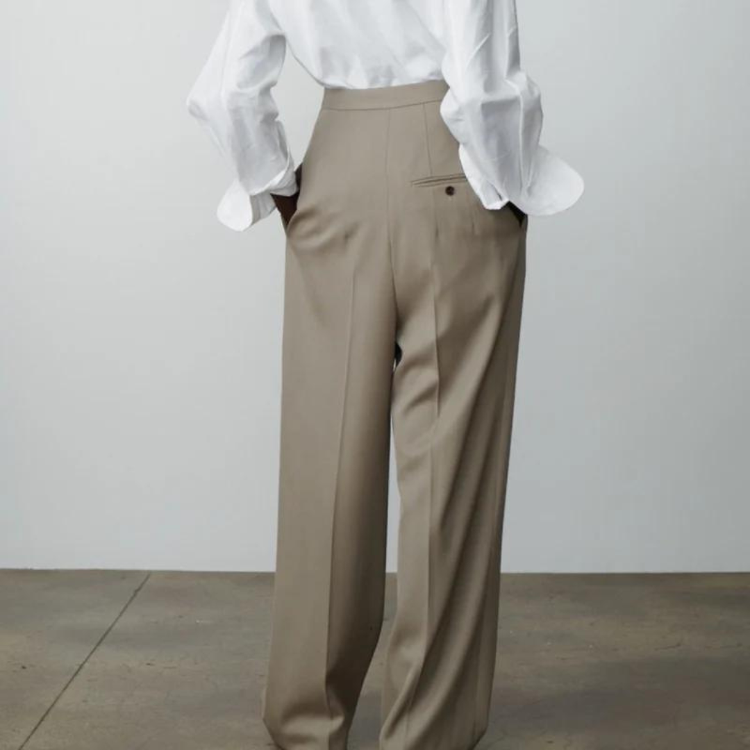 VIENNA WOOLEN OVERSIZED PANTALON