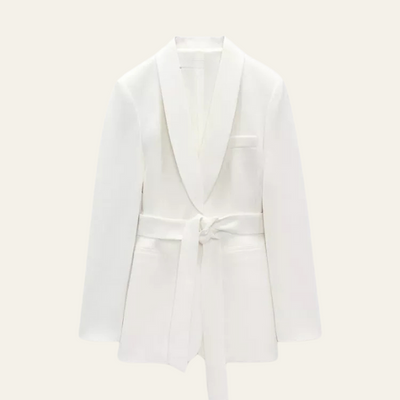 LONDON WHITE CHIQUE BLAZER SET