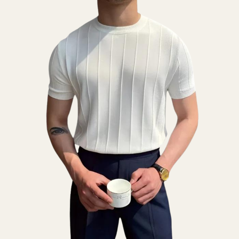 SANTORINI RIBBED T-SHIRT