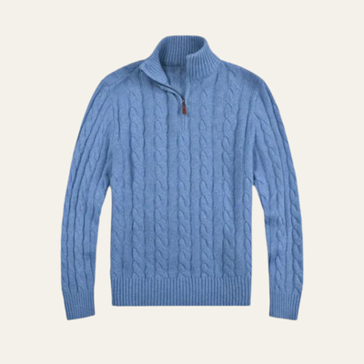 GENEVA HIGH NECK ZIP SWEATER