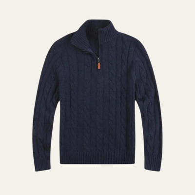 GENEVA HIGH NECK ZIP SWEATER