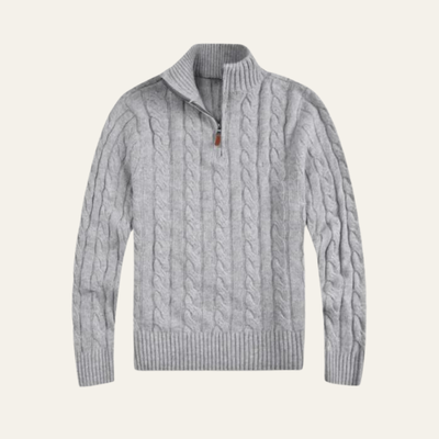 GENEVA HIGH NECK ZIP SWEATER